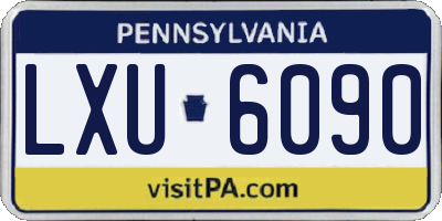 PA license plate LXU6090