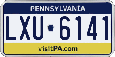 PA license plate LXU6141