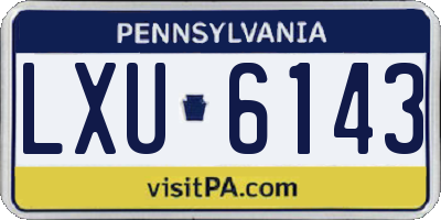 PA license plate LXU6143