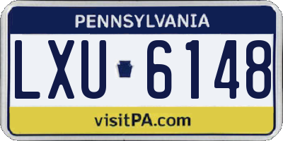 PA license plate LXU6148