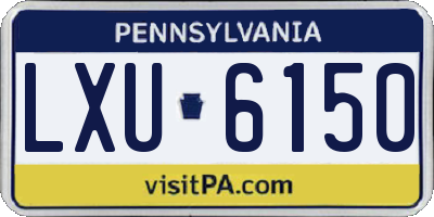PA license plate LXU6150