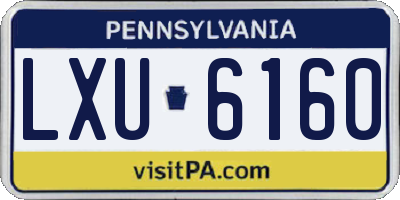 PA license plate LXU6160