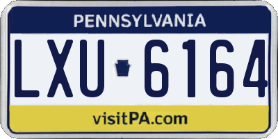 PA license plate LXU6164