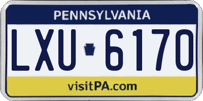 PA license plate LXU6170