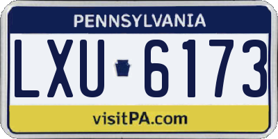 PA license plate LXU6173