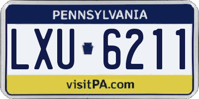 PA license plate LXU6211