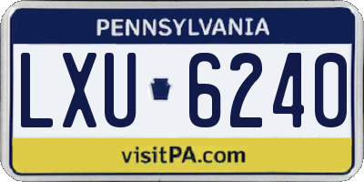 PA license plate LXU6240