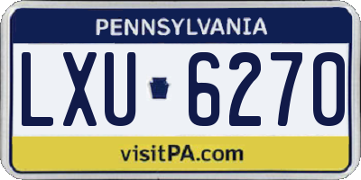 PA license plate LXU6270