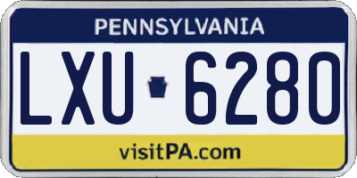 PA license plate LXU6280