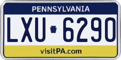 PA license plate LXU6290