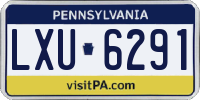 PA license plate LXU6291