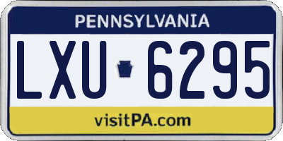 PA license plate LXU6295