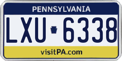 PA license plate LXU6338