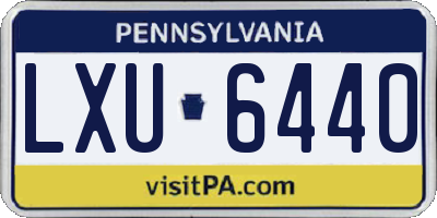 PA license plate LXU6440