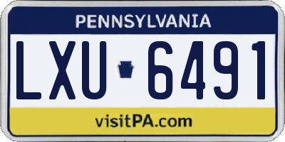 PA license plate LXU6491