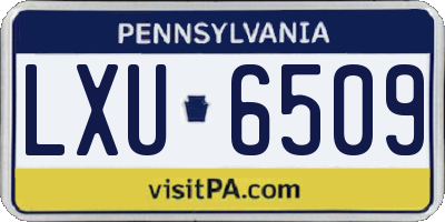 PA license plate LXU6509