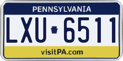 PA license plate LXU6511