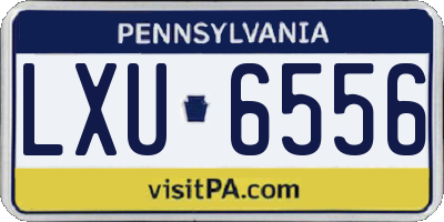 PA license plate LXU6556