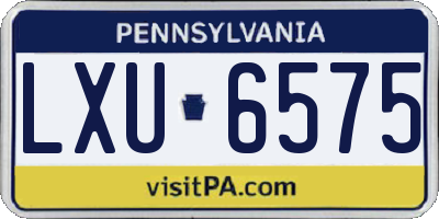 PA license plate LXU6575