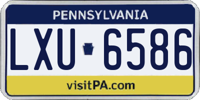 PA license plate LXU6586