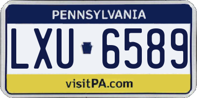 PA license plate LXU6589