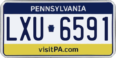 PA license plate LXU6591