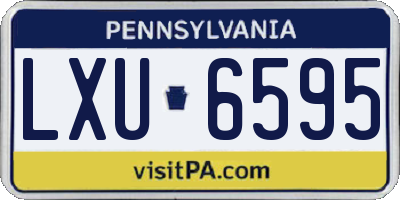 PA license plate LXU6595