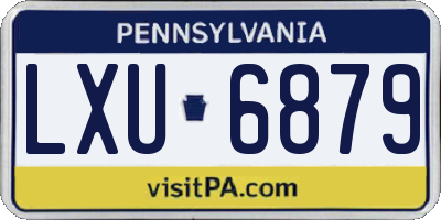 PA license plate LXU6879