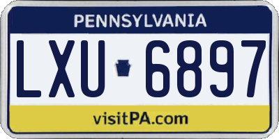 PA license plate LXU6897