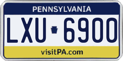 PA license plate LXU6900