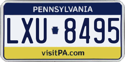 PA license plate LXU8495