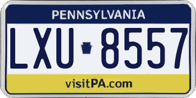 PA license plate LXU8557