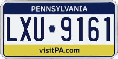 PA license plate LXU9161