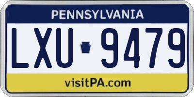 PA license plate LXU9479