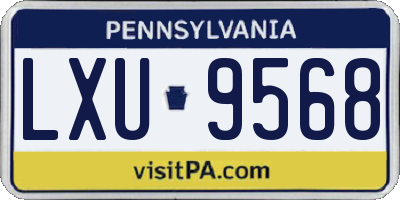 PA license plate LXU9568