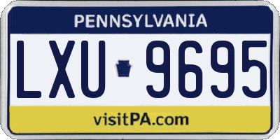 PA license plate LXU9695