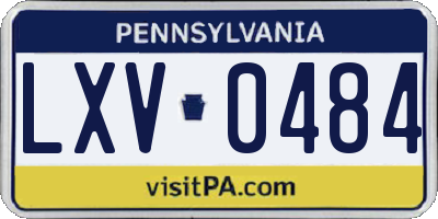 PA license plate LXV0484