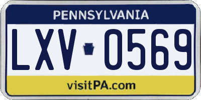 PA license plate LXV0569