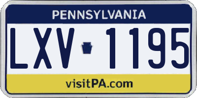 PA license plate LXV1195