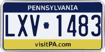 PA license plate LXV1483