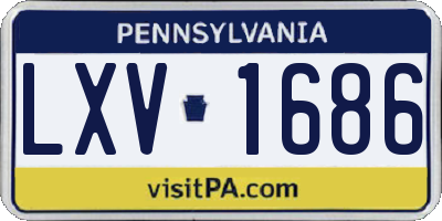 PA license plate LXV1686