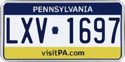 PA license plate LXV1697