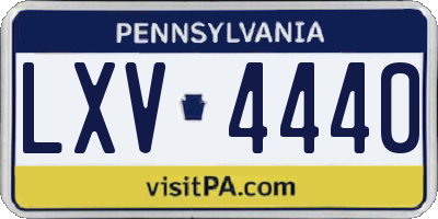 PA license plate LXV4440