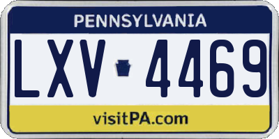 PA license plate LXV4469
