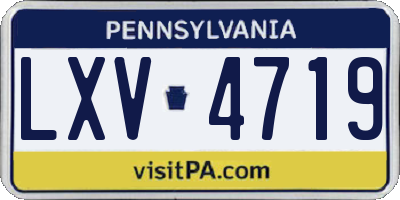 PA license plate LXV4719