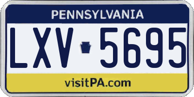 PA license plate LXV5695