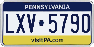 PA license plate LXV5790