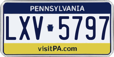 PA license plate LXV5797