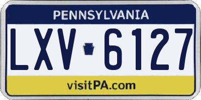 PA license plate LXV6127