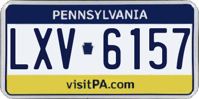 PA license plate LXV6157